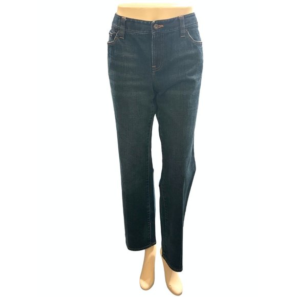 Ann Taylor LOFT Cotton Spandex Blend Slim Boot Denim Blue Jeans Size 10P - Picture 1 of 11
